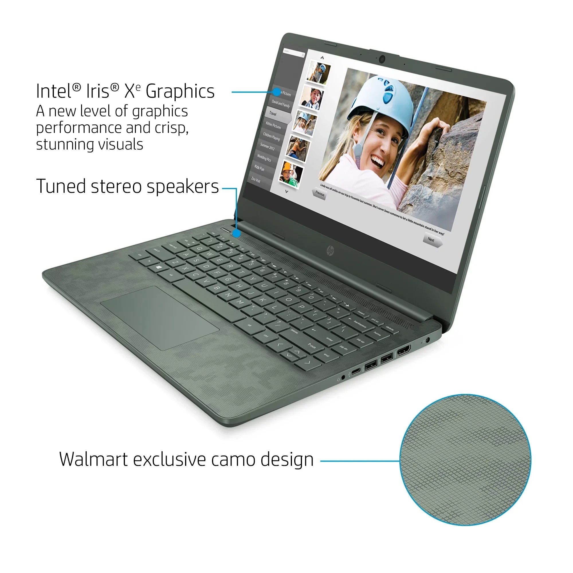 HP 14" Intel Core i5-1135G7, 8GB RAM, 256GB SSD, Digi Camo, Windows 10, 14-dq2088wm