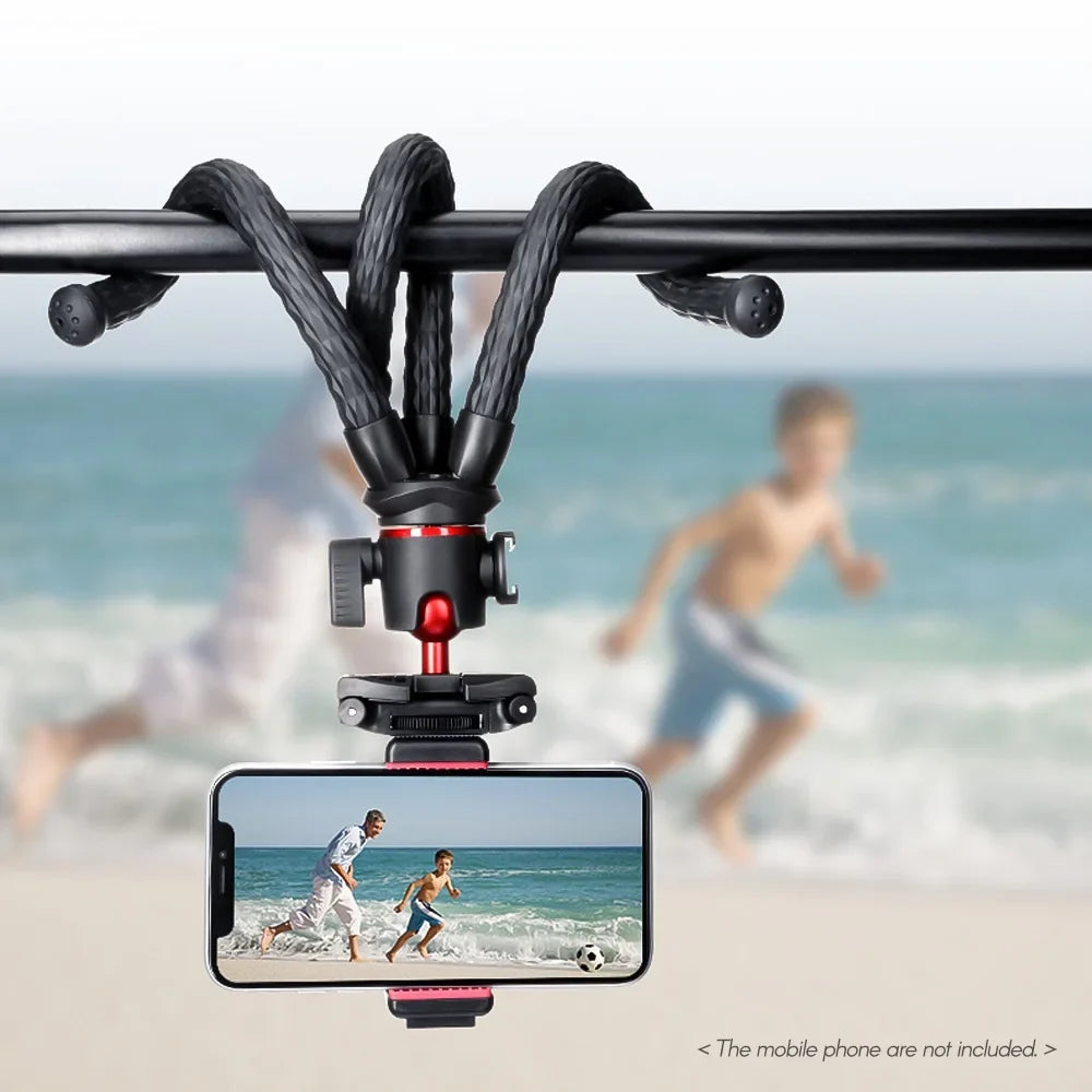 Dadypet MT-33 Octopus Tripod with Cold Shoe Mount, Rotatable Ball Head, Smartphone Camera Live Streaming Vlog