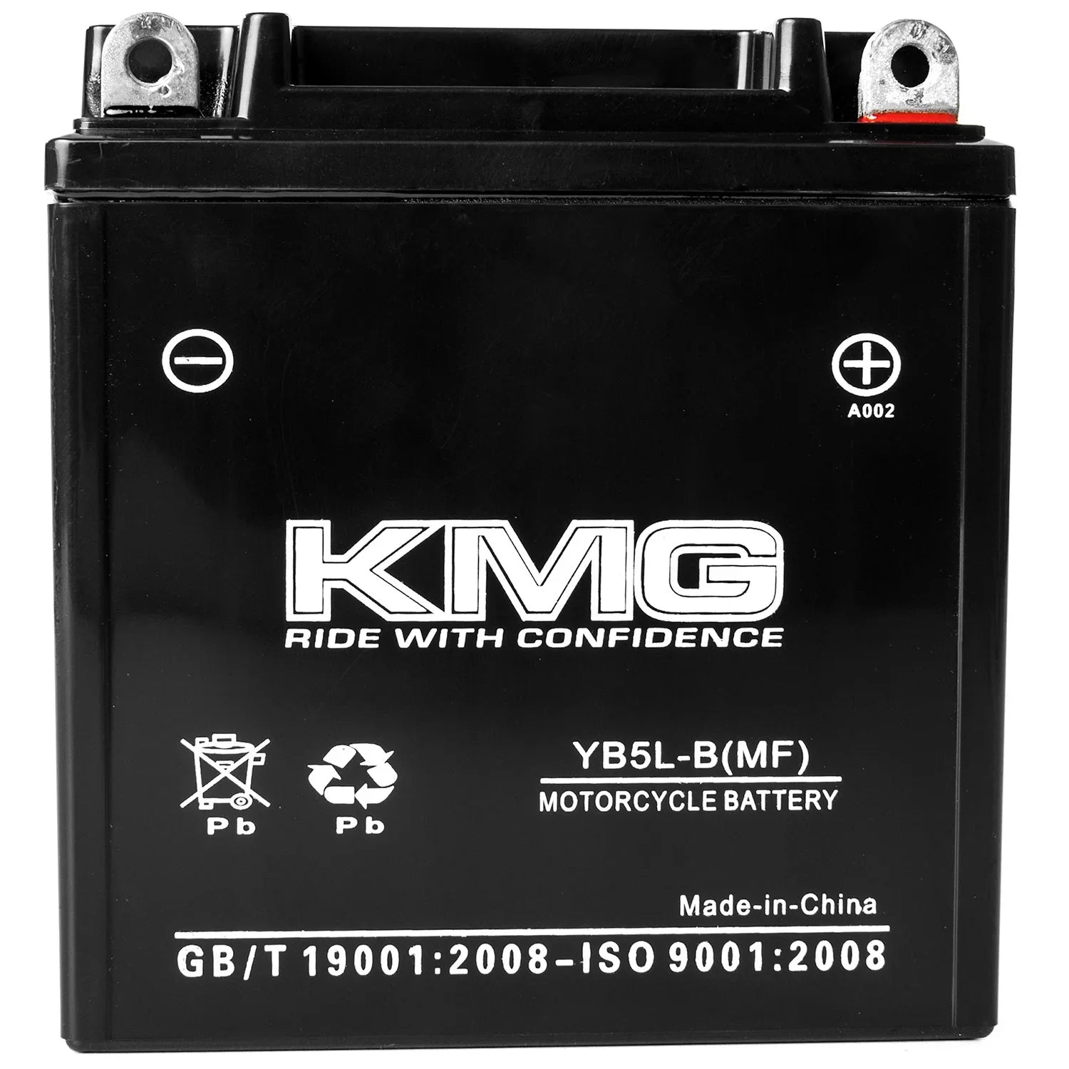 KMG YB5L-B Sealed Maintenance Free 12V 5AH Battery High Permance SMF OEM Replacement Powersport Motorcycle ATV Scooter Snowmobile Watercraft