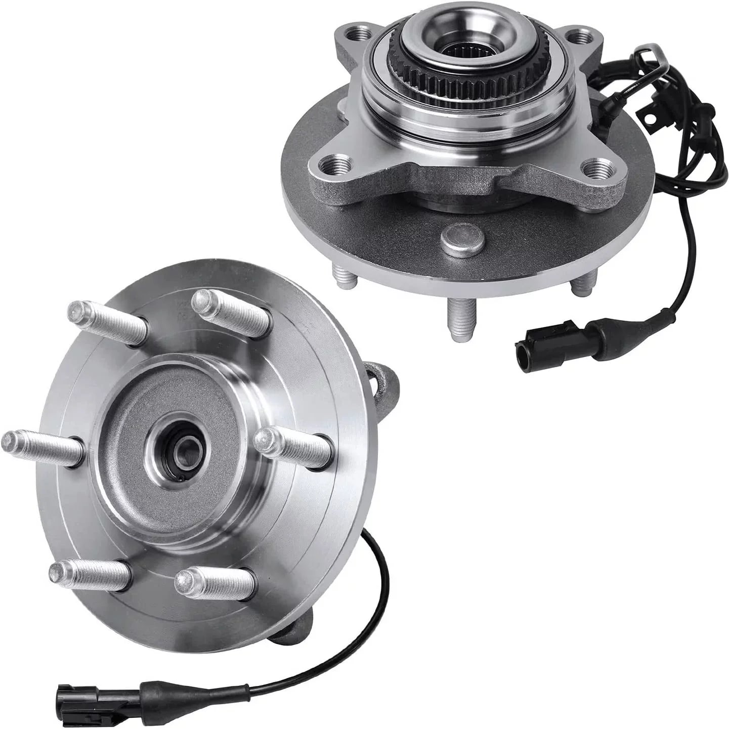 Detroit Axle - Power Steering Rack & Pinion + Front Upper Control Arms + Wheel Hubs + Suspension Kit Replacement Ford F-150 Lincoln Mark LT 4WD w/ABS ; Straight Sway Bars - 11pc Set