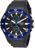 Men's Large Face Diver Style Watch, Black/Blue