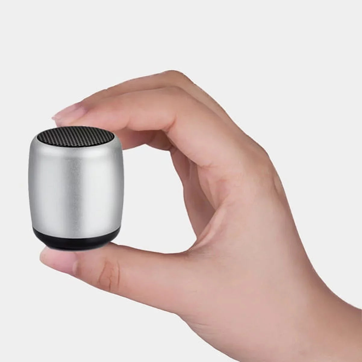 Mini Wireless Speaker iPhone SE (2022) - Remote Shutter Handsfree Mic Audio Multimedia Rechargeable Silver Z6L With iPhone SE 2022 (3rd Generation)