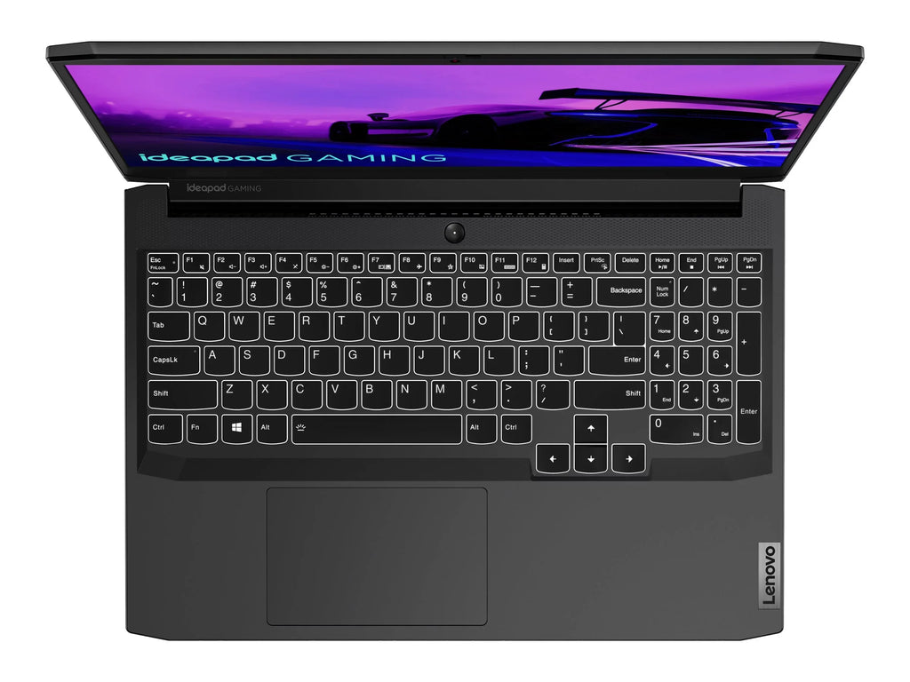 Lenovo IdeaPad Gaming 3 15ACH6 82K2 - 180-degree hinge design - AMD Ryzen 7 - 5800H / up to 4.4 GHz - Win 10 Home 64-bit - GF RTX 3050 - 16 GB RAM - 512 GB SSD NVMe - 15.6" IPS 1920 x 1080 (Full HD) @ 120 Hz - 802.11a/b/g/n/ac/ax - shadow black - kb