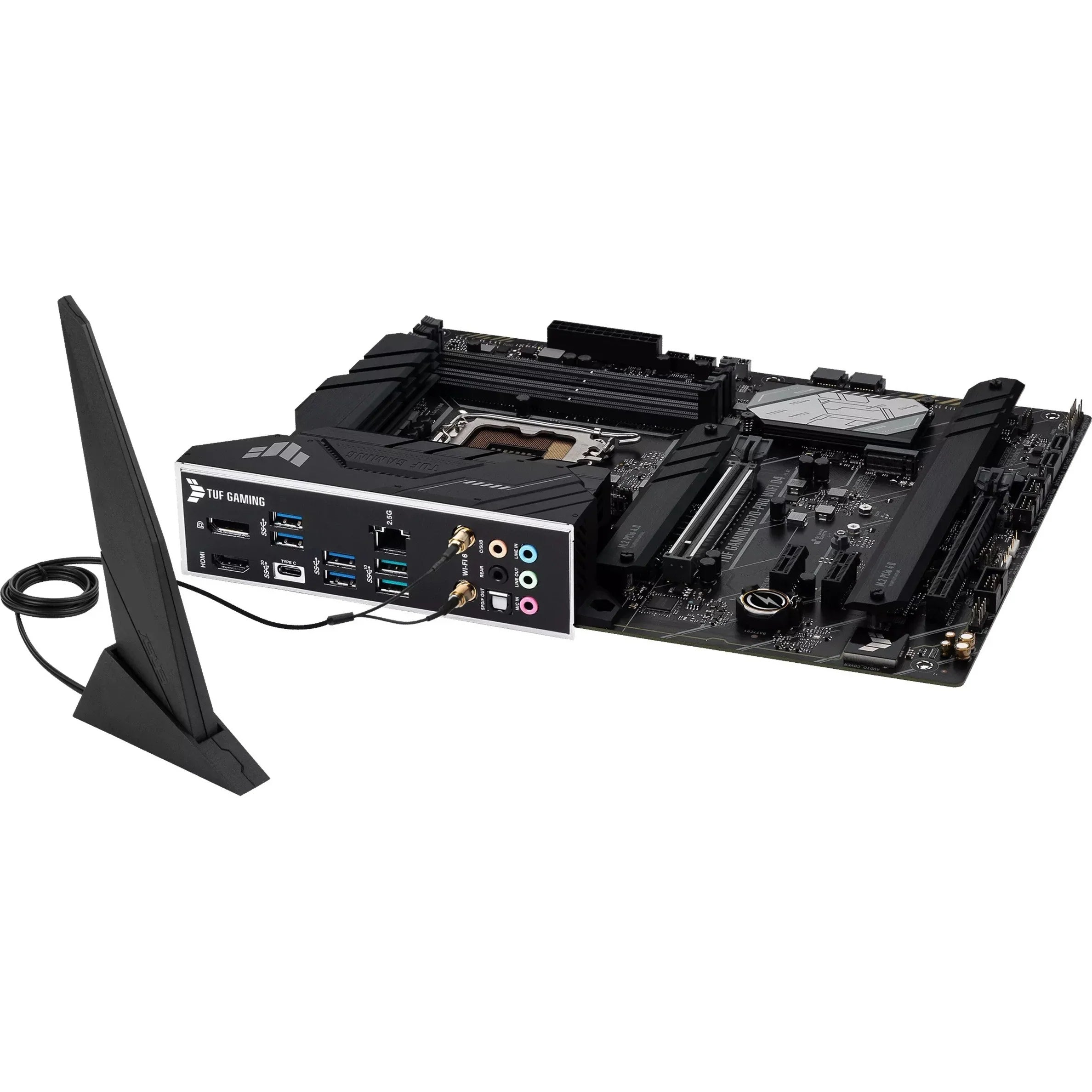 ASUS TUF GAMING H670-PRO WIFI D4 LGA 1700 (Intel 12th &13th Gen) ATX Gaming Motherboard (PCIe 5.0, DDR4, 14+1 DrMOS, 4xPCIe 4.0 M.2 Slots, WiFi 6, 2.5 Gb LAN, Front USB 3.2 Gen 1 Type-C)