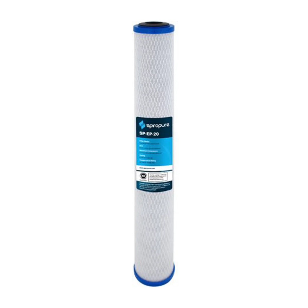 SpiroPure SP-EP-20 20 x 2.5 Inch Carbon Water Filter Replacement, 6 Pack