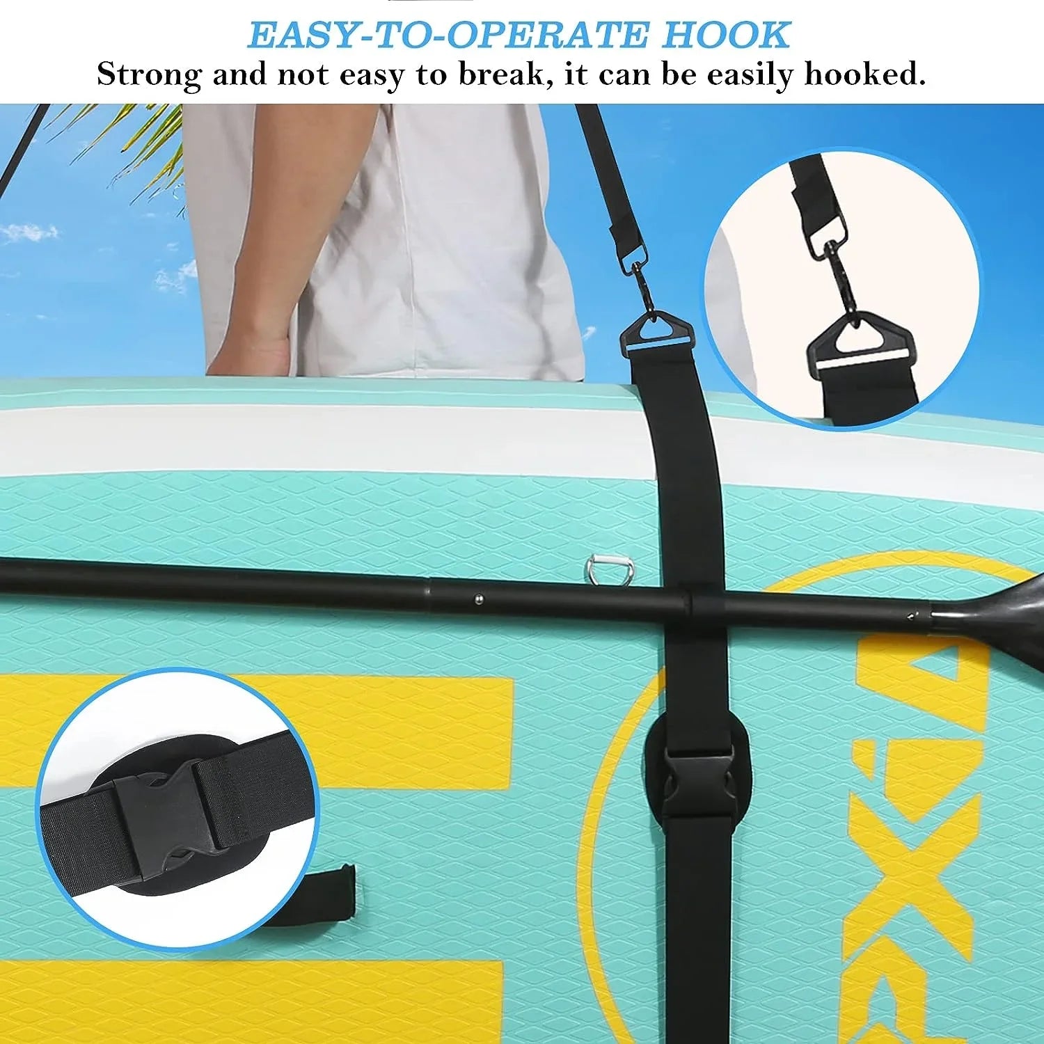 Paddle Board Carry Strap, Adjustable SUP Carrying Strap Boards, Paddle Board Accessories Women and Men Paddleboards, Surfboards, Longboards, Canoe and Kayaks