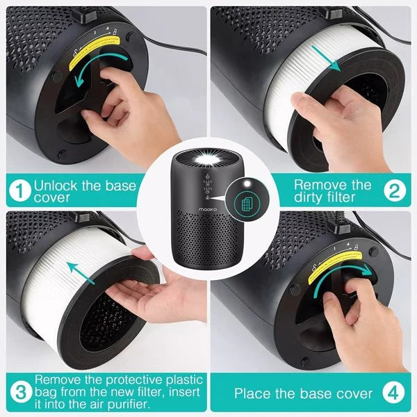 HiSmartLife Air Purifier Home Large Room 861 sq ft, H13 HEPA Filter Air Cleaner Bedroom Office