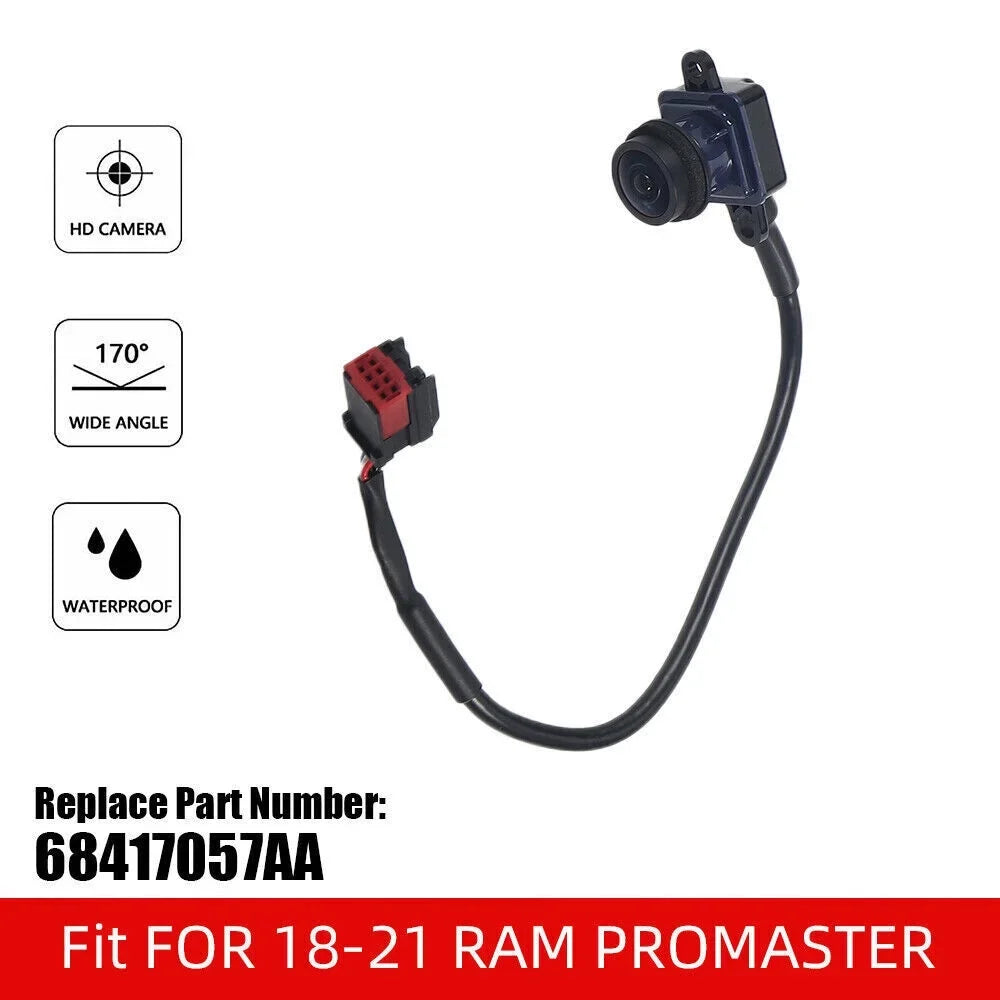 JLLOM Rear View Camera 68417057AA - Improve Your Visibility - with RAM PROMASTER 1500 2500 3500 (2018-2021)
