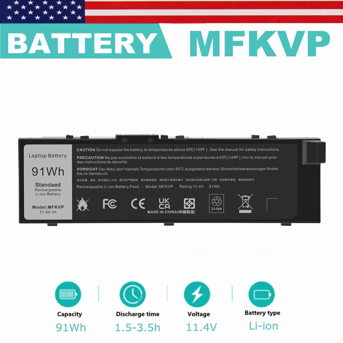 M28DH,T05W1 Battery For Dell Precision 7520 7720 7510 M7710 M7510 T05W1 M28DH 0FNY7
