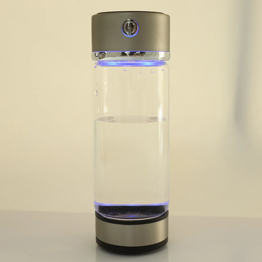 Dekaim Hydrogen Bottle, USB Charging Rich Hydrogen Water Purifier Filter Glass Bottle Portable Lonizer Cup