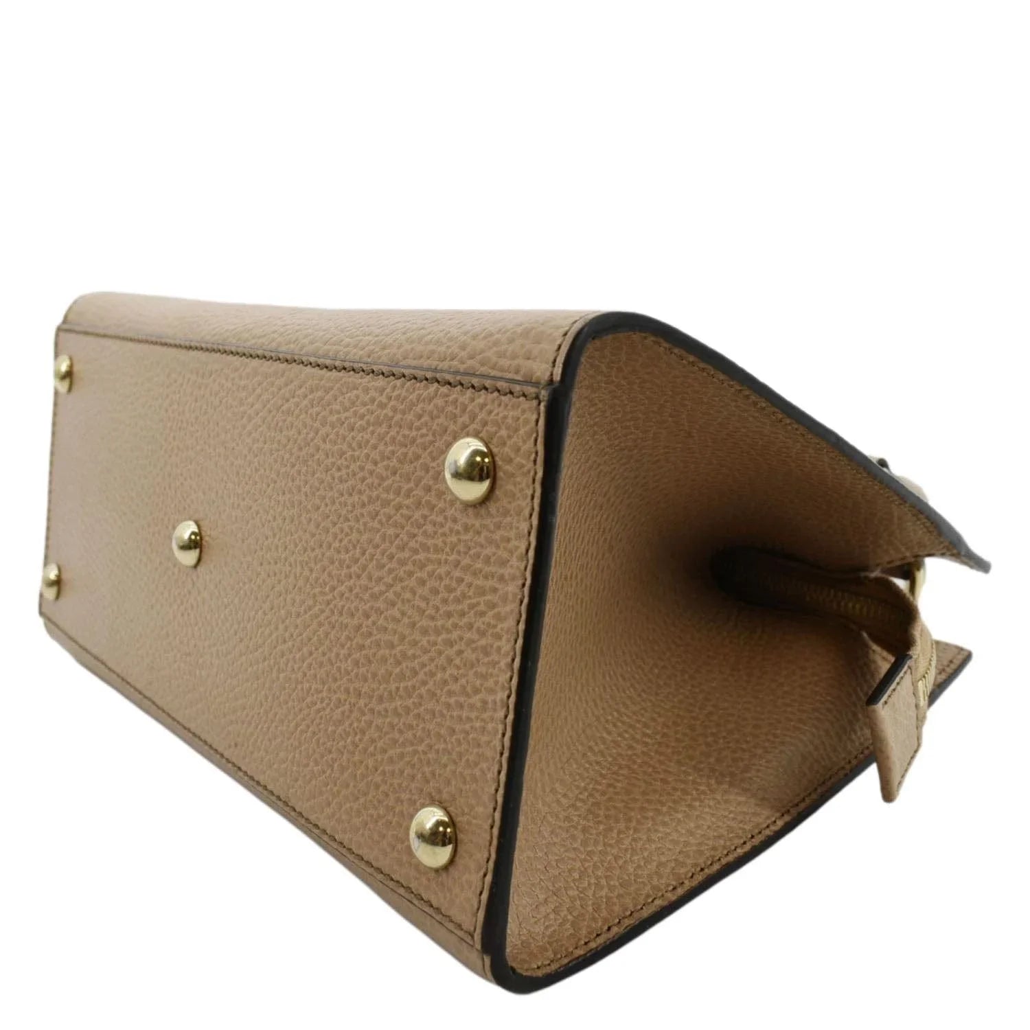 Pre-owned GUCCI Soho Leather Top Handle Hobo Bag Beige 607722