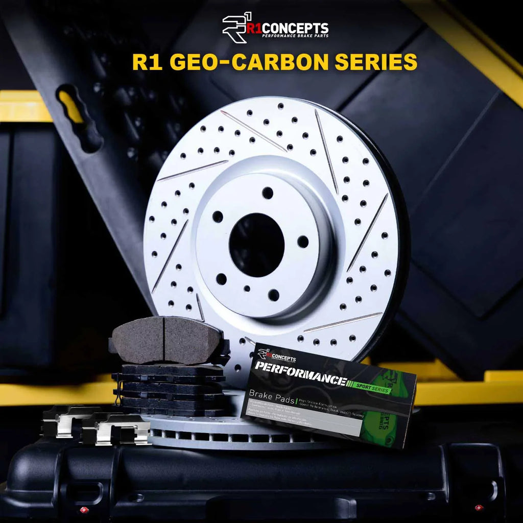 R1 Concepts Front Brakes and Rotors Kit |Front Brake Pads| Brake Rotors and Pads| Pemance Sport Brake Pads and Rotors |Hardware WBSH1-68016