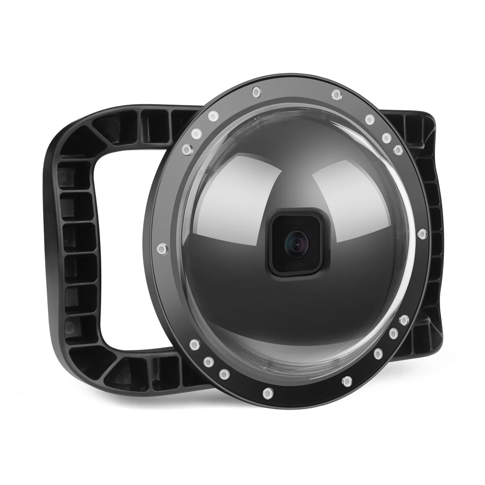 Waterproof Dome Port Case 9 Black and 10 SHOOT XTGP559, Dual Handle, 45m Waterproof, 180° Wide Angle