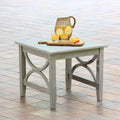 Cambridge Casual Lowell Teak Patio Side Table ed Gray