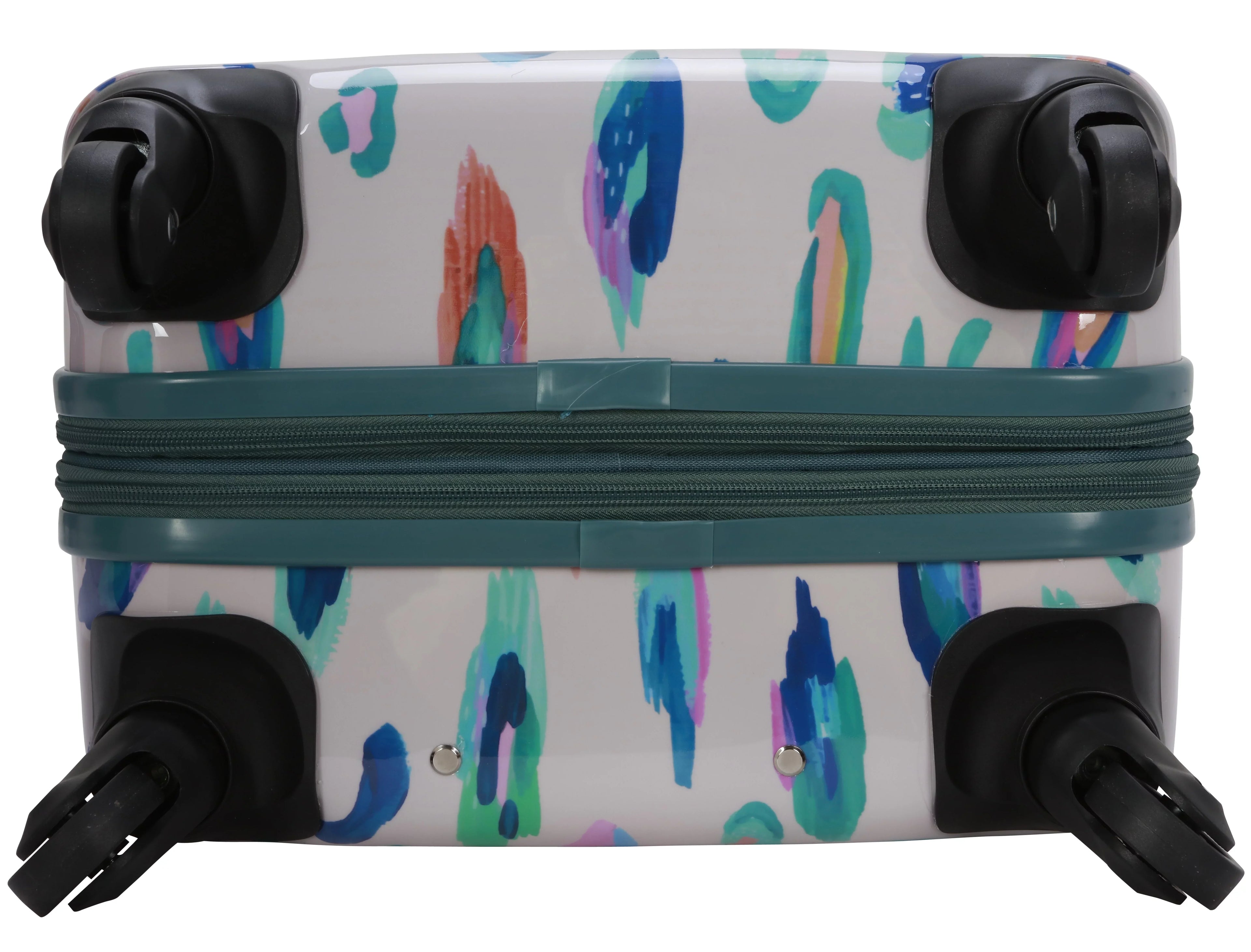 EttaVee Wild Child Leopard 21" Hardside Luggage, Cream Leopard Print