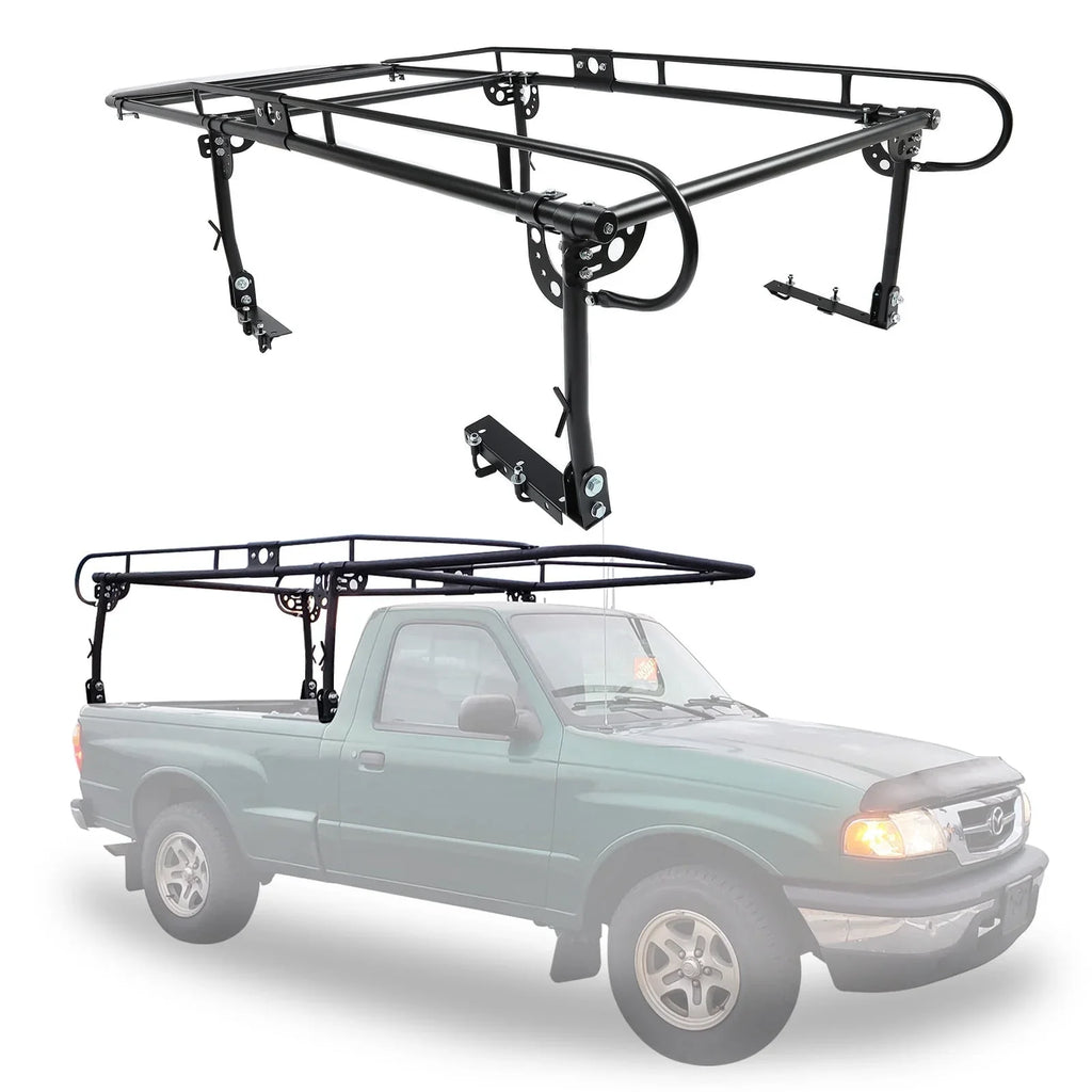 HECASA 60" Over-Cab Truck Rack 1000 Lbs Adjustable Truck Ladder Rack Pickup Lumber Utility Kayak Rack Full Size