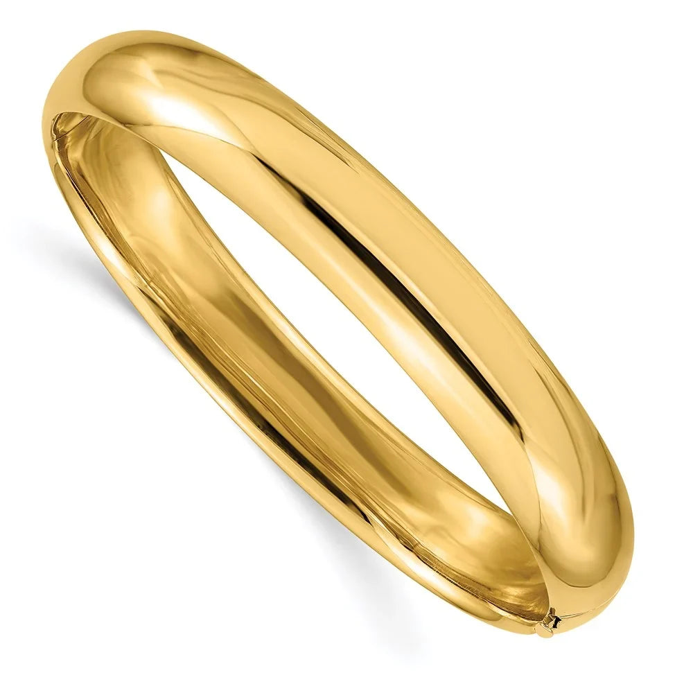 14k 7/16 Oversize High Polished Hinged Bangle Bracelet QHP7/16O