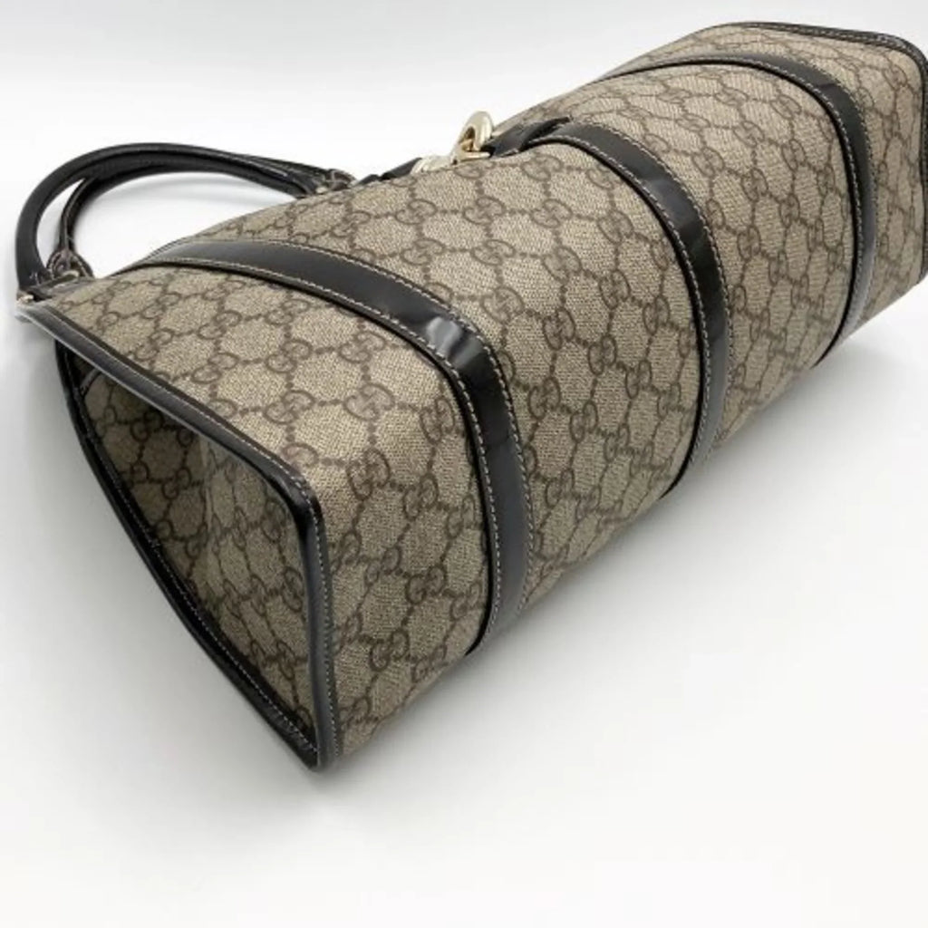 Pre-Owned GUCCI GG Pattern Shoulder Bag Hobo Supreme Beige Brown Ladies Fashion 203049 (Good)