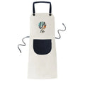 Enthusiasm s Art Apron Adjustable Bib Cotton Linen BBQ Kitchen Pocket Pinae