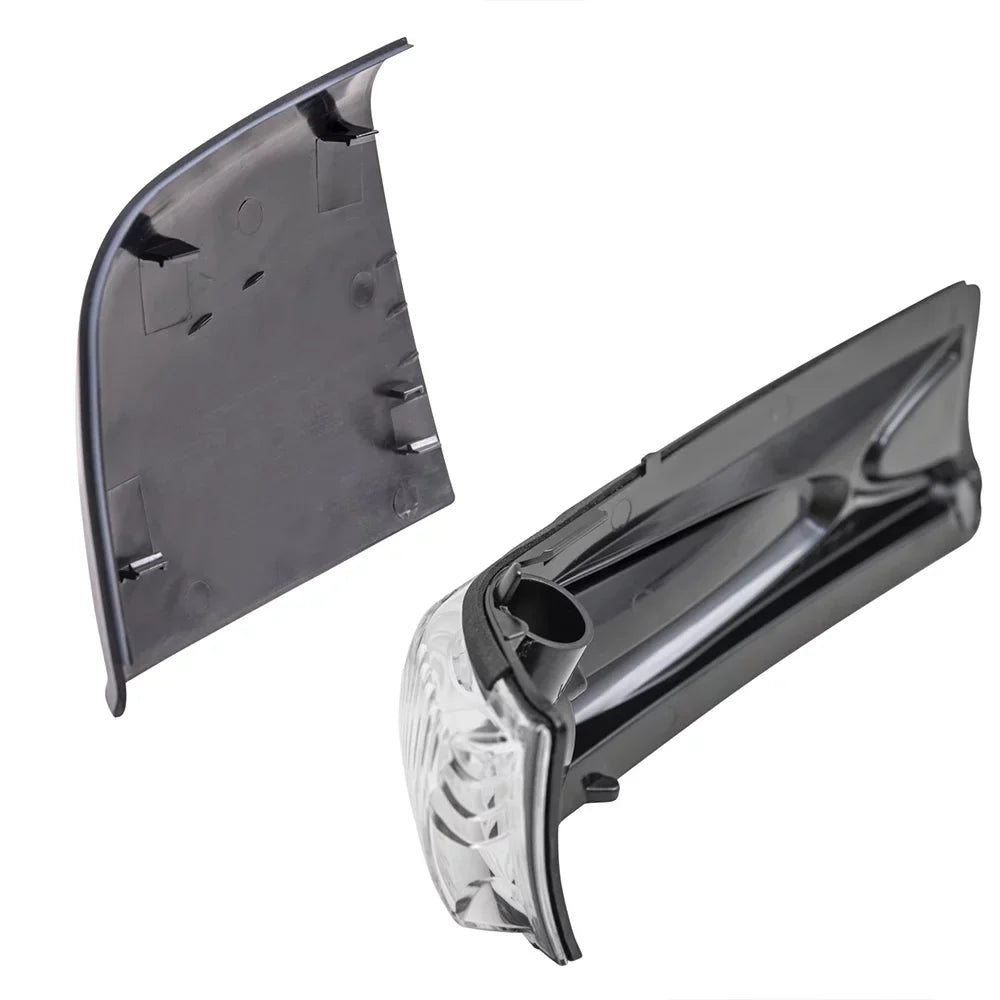 Brock Aftermarket Replacement Driver Left Door Mirror Wrap Paint To Match Gray And Turn Signal Light Set With 2015-2021 RAM Promaster City SLT/Tradesman SLT