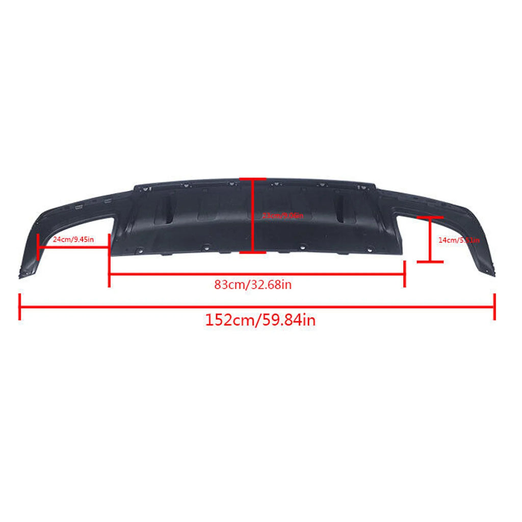 NINTE Rear Diffuser 2015-2022 Chrysler 300 SRT Carbon Fiber Style Square Exhaust