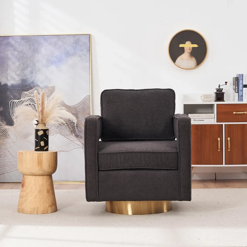 Yone jx je Swivel Barrel Chair Living Room,360 Degree Swivel Club Modern Accent Single Sofa Chair, Small Leisure Arm Chair Nursery, Hotel, Bedroom, Office