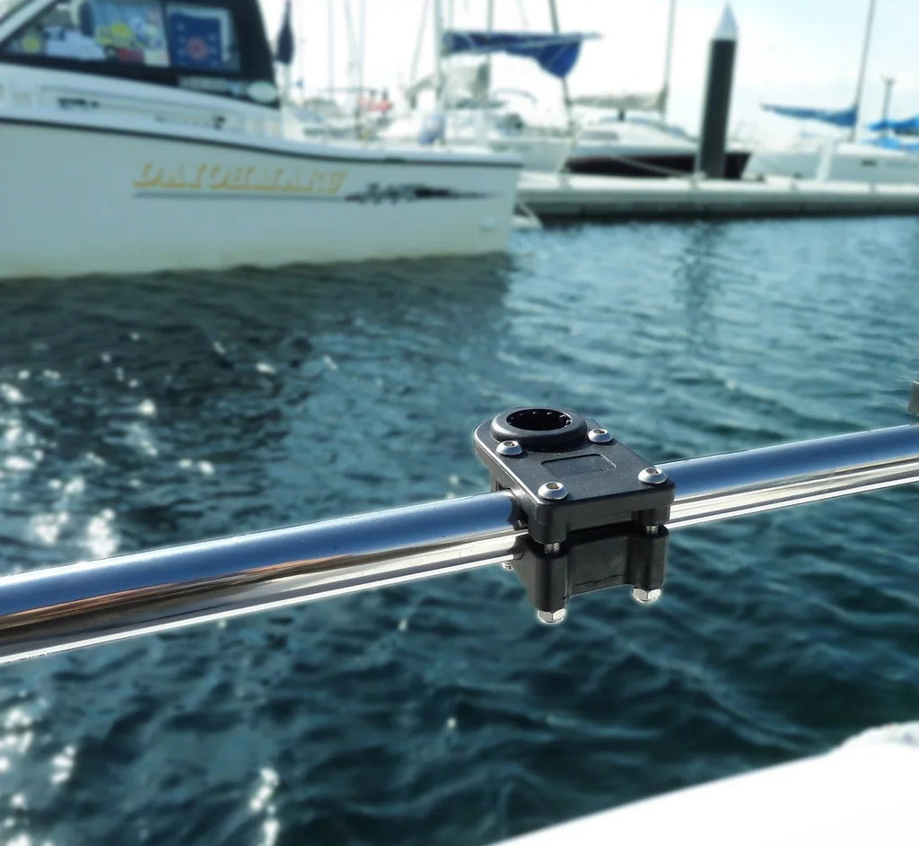 BroCraft Pontoon Watercraft Rod Holder / Power Lock Adjustable Rod Holder With Square/Rail Mount