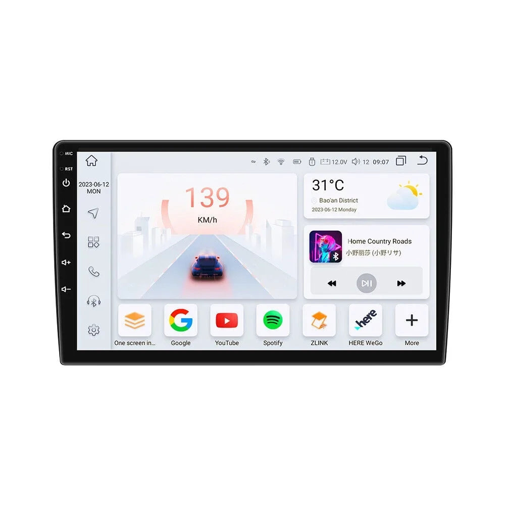 10'' 2Din Android QLED Car Stereo Nav GPS Radio DSP CarPlay 8Core 4+32GB