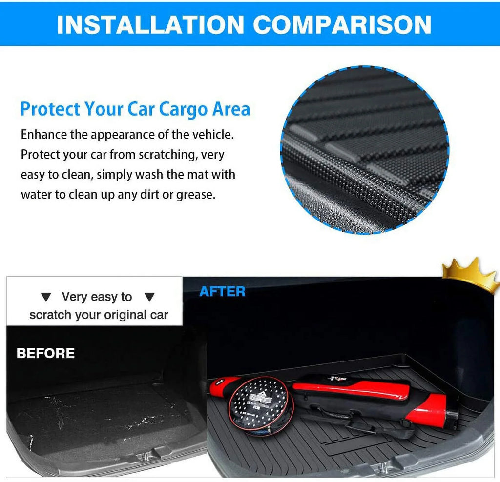 Easy to Clean 2011-2021 Jeep Grand Cherokee TPO Rear Cargo Trunk Mats Liner