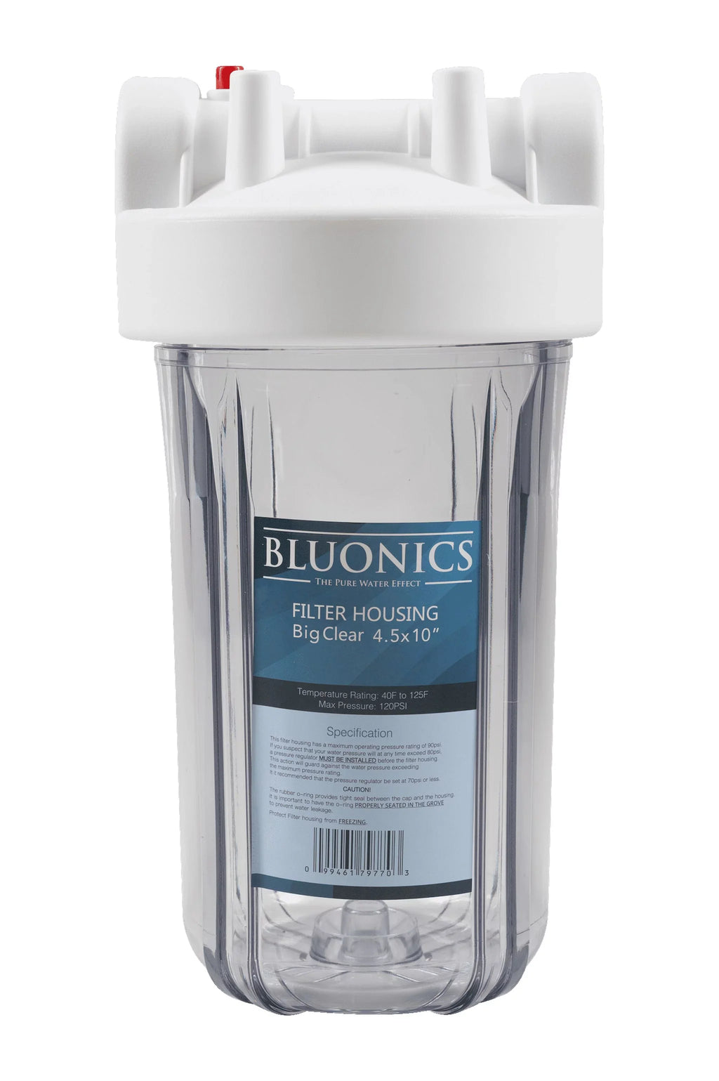 Two 4.5 x 10" Big Blue Whole House Sediment & Carbon Water Filters