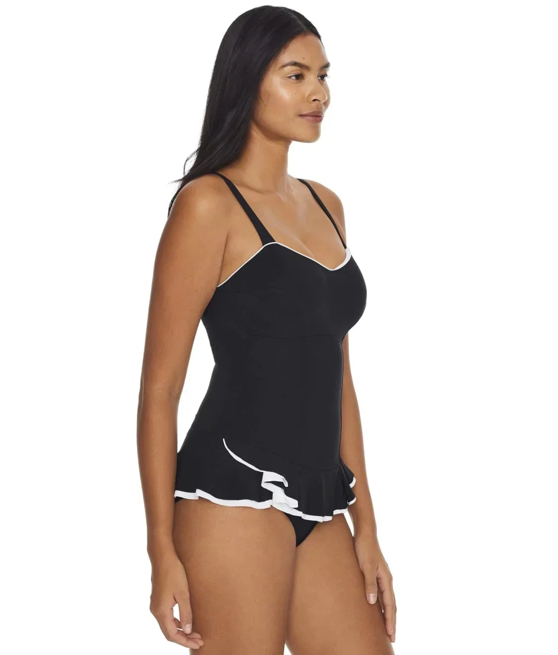 Profile by Gottex BLACK/WHITE Belle Curve One Piece Swimsuit, US 6D, UK 6D