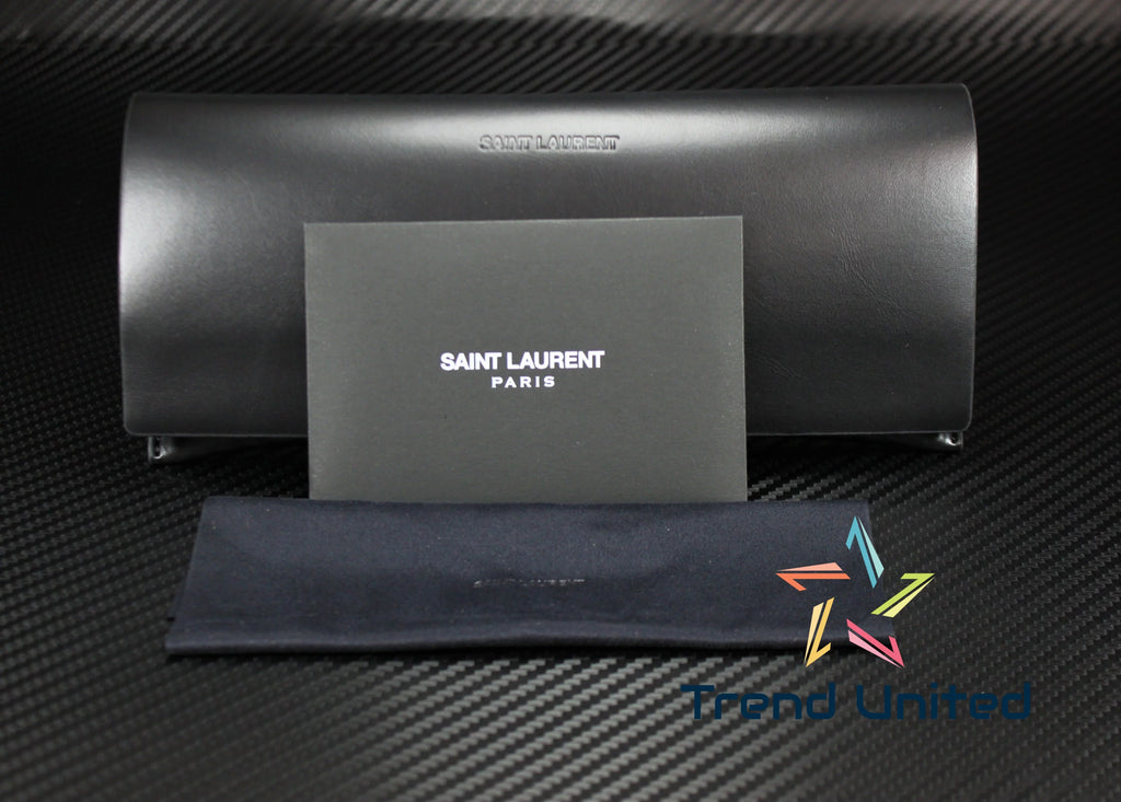SAINT LAURENT SL 469 004 Square Black Shiny Yellow 51 mm Men's Sunglasses