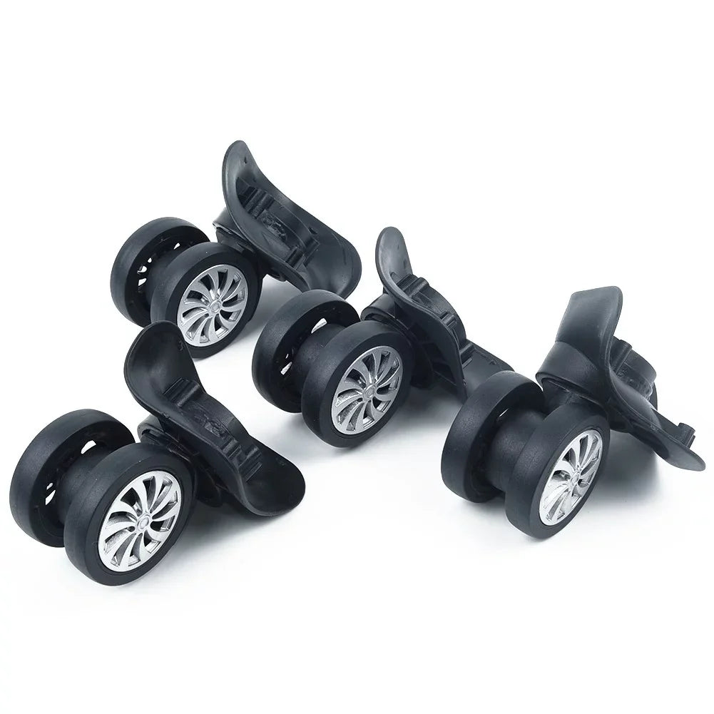 Yuri 4 Set Replacement Luggage Suitcase Wheels Swivel Universal Wheel Black