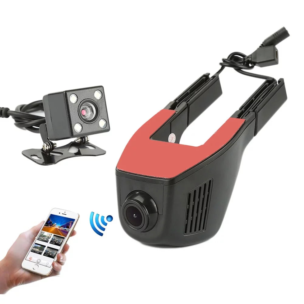 Wifi Car DVR Dash Camera Digital Video Recorder Camcorder Front rear camera HD 1080P