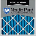 Nordic Pure 17x17x1ExactCustomM7-C-12 Exact MERV 7 Plus Carbon AC Furnace Filters, 17 x 17 x 1 in. - Pack of 12