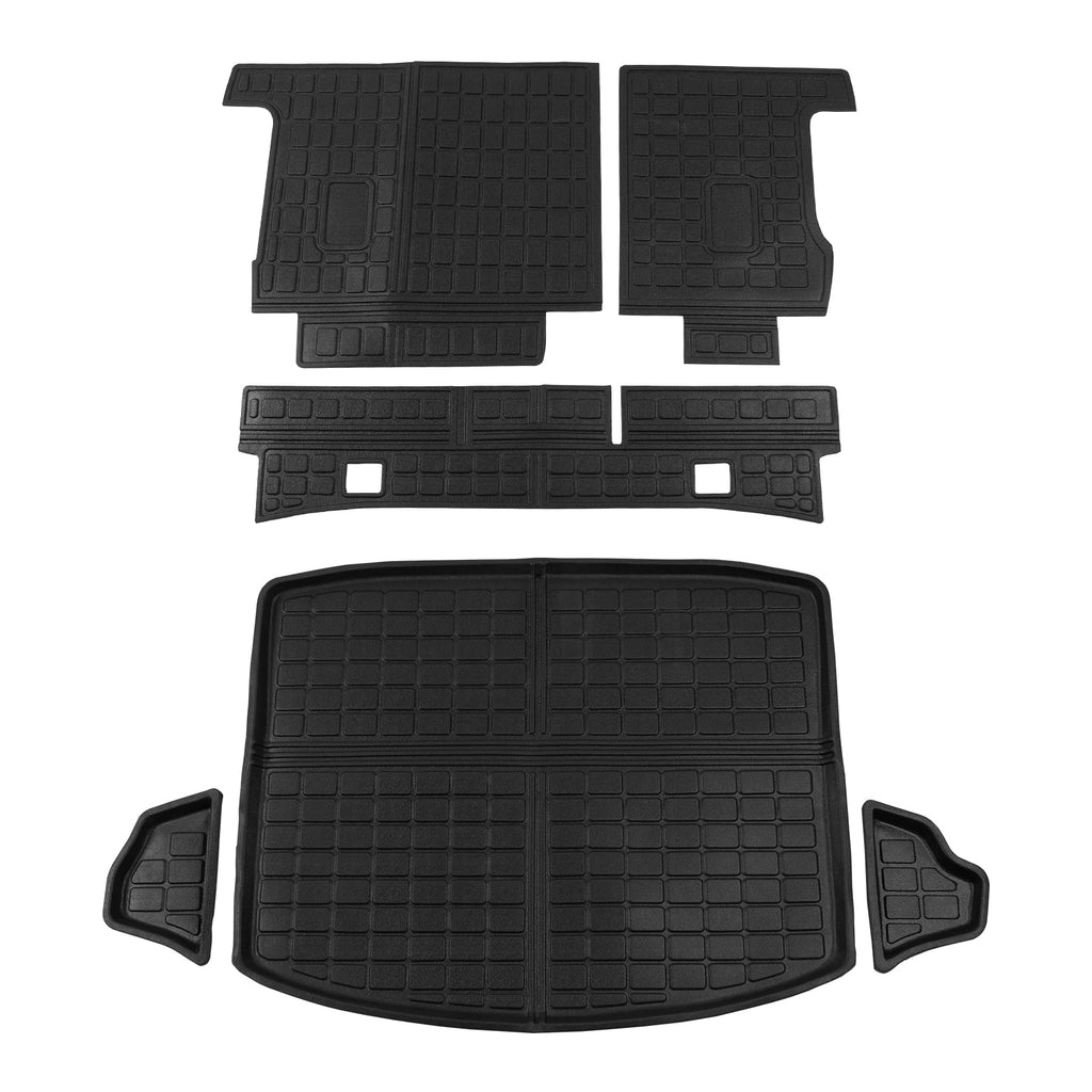 Fit 2017-2022 Honda CRV Fuel Trunk Mat Cargo Liner Rear Trunk Liner TPE All Seat Back Coating Protector 2021 CR-V Accessories (Trunk Mats + Backrest Mats)