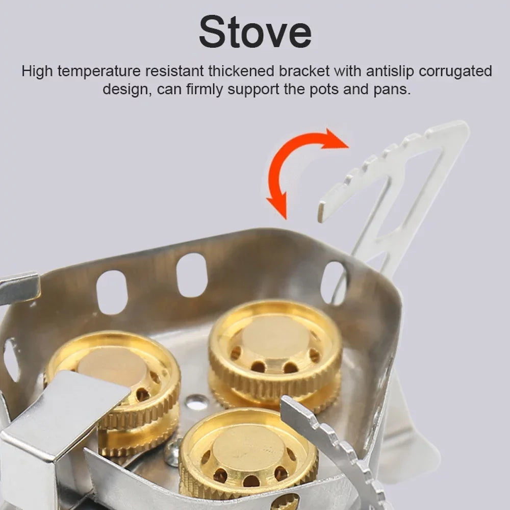 Tomshoo Windproof Backpacking Stove, 6800W High Gases, Adjustable Valve Cooking Camping Picnic Hiking