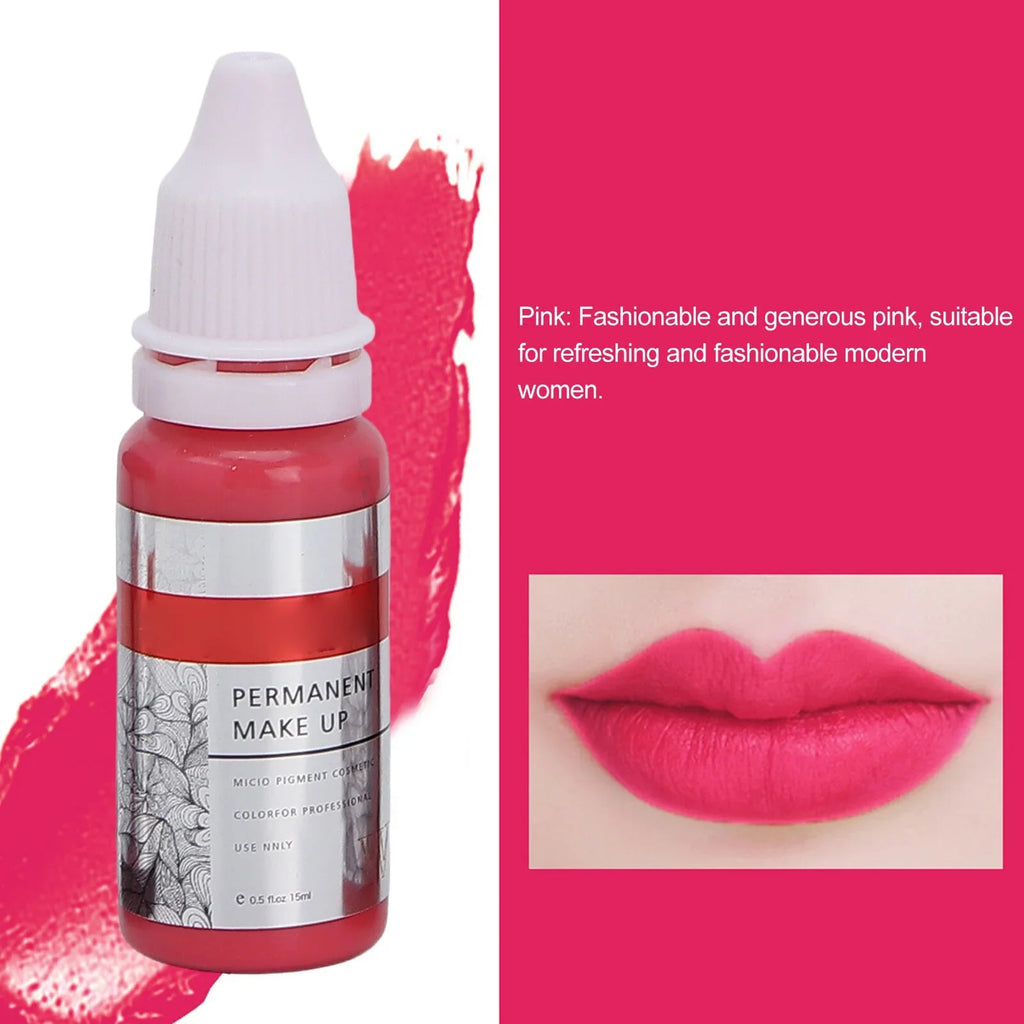 120ml Makeup Tattoo Ink Semi Permanent Lip Microblading Pigment Color 8pcs