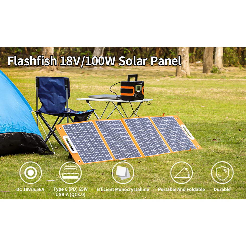 Got 18V/100W Portable Solar Panel Foldable Solar DC Output Portable Power Station