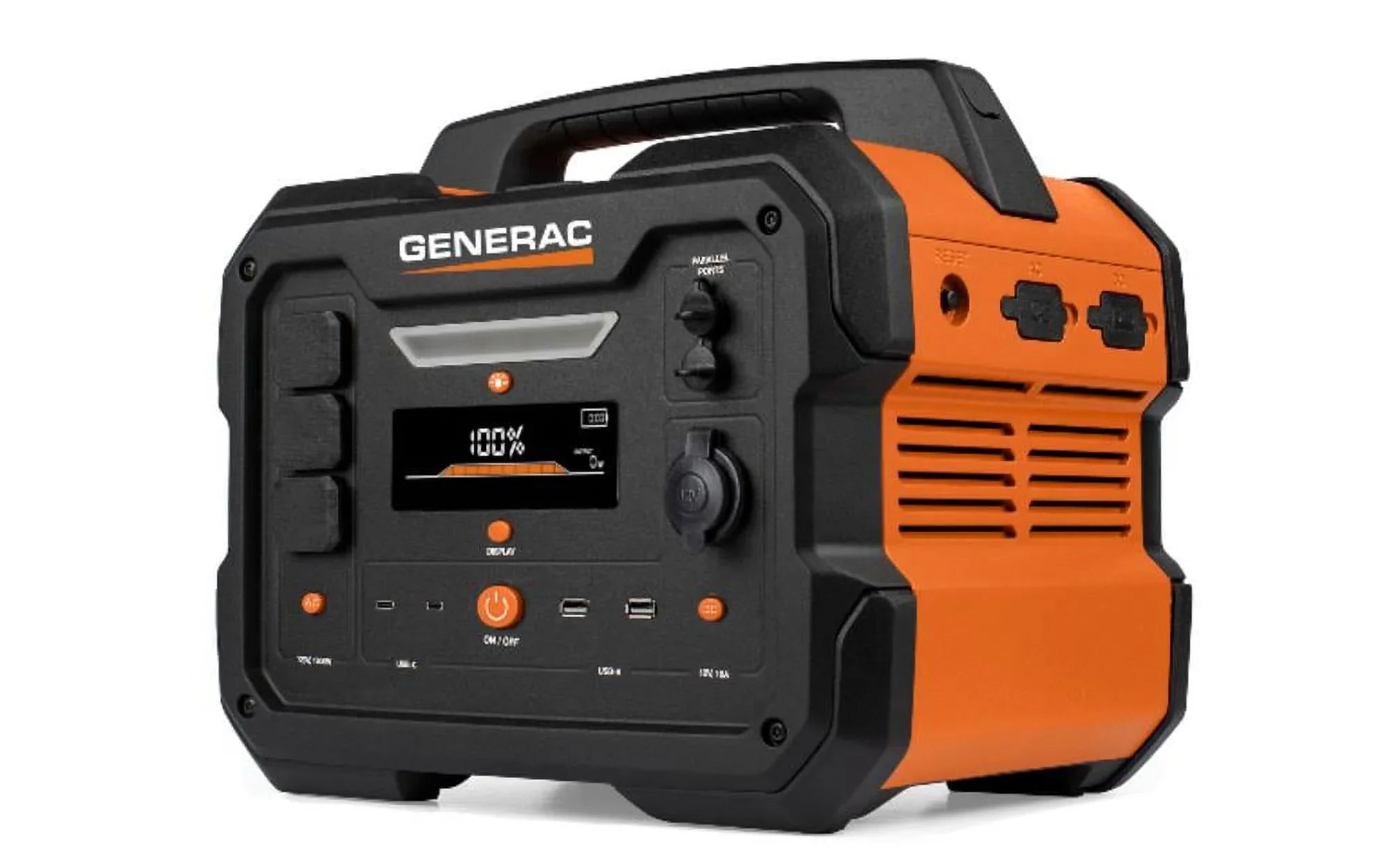 Generac 8025 Power Station 1600/3200 Watts 1086Wh Battery Powered Portable Generator - Solar Panel Charging