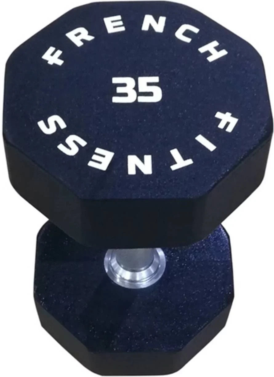 French Fitness Urethane 8 Sided Hex Dumbbell Set, 5-50 lbs (New)