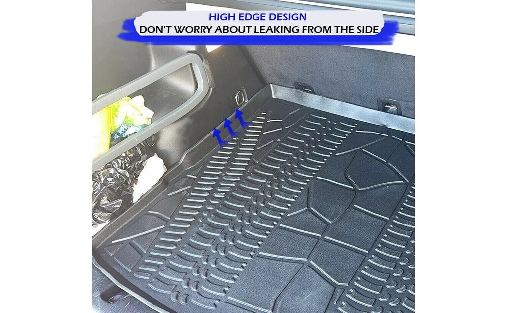 EACCESSORIES EA Cargo Liner – Trunk Mat Jeep Cherokee 2014-2023 – - Trunk Mats Cars with Raised Lip – Non-Slip Car Trunk Mat Rubber – Easy to Install – Laser Pre-Cut Design