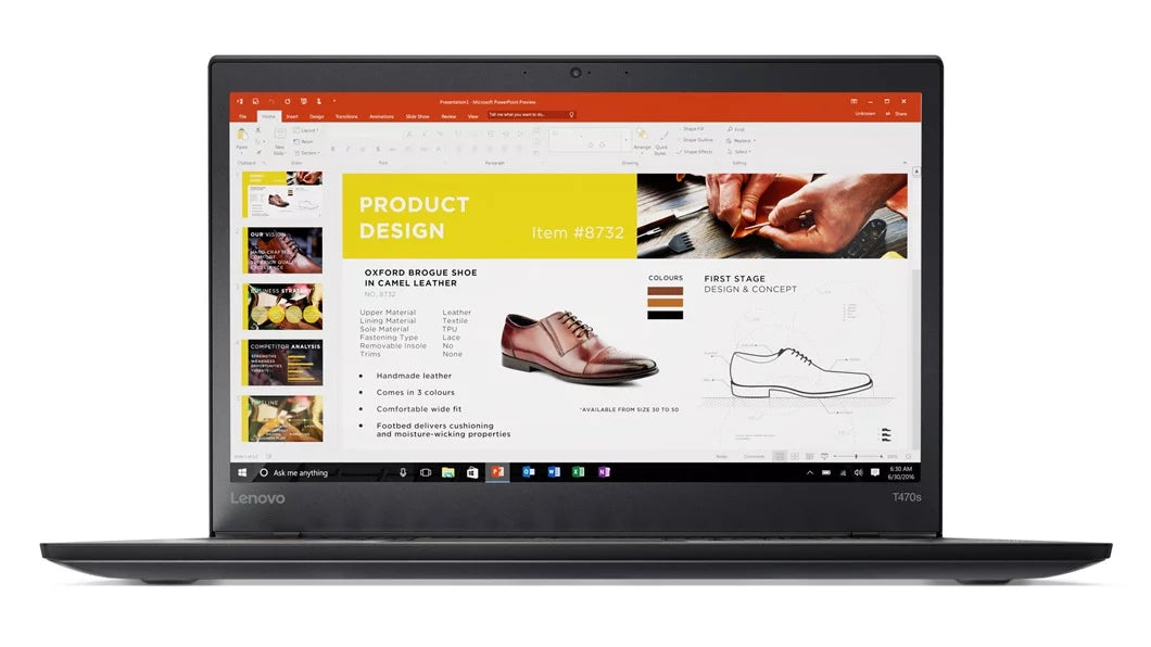 Lenovo ThinkPad T470s Touch Windows 10 Pro Laptop - Intel Core i7-7600U, 20GB RAM, 256GB SSD, 14" IPS FHD (1920x1080) Matte Touchscreen, Fingerprint Reader, Smart Card Reader, Black Color