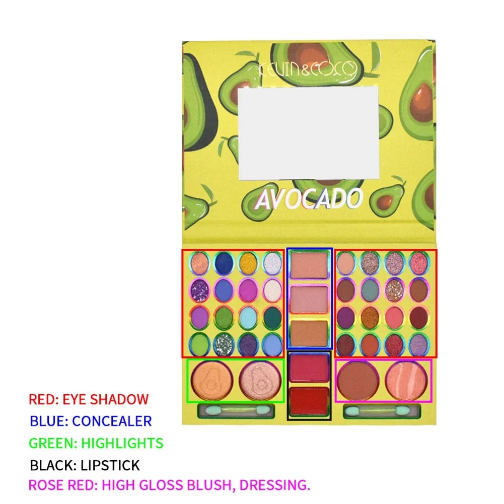 Multifunction Matte Eyeshadow Palette 41 Colors Eyebrow Powder Blush Lipstick Powder Cake Long Lasting Cosmetic Tool