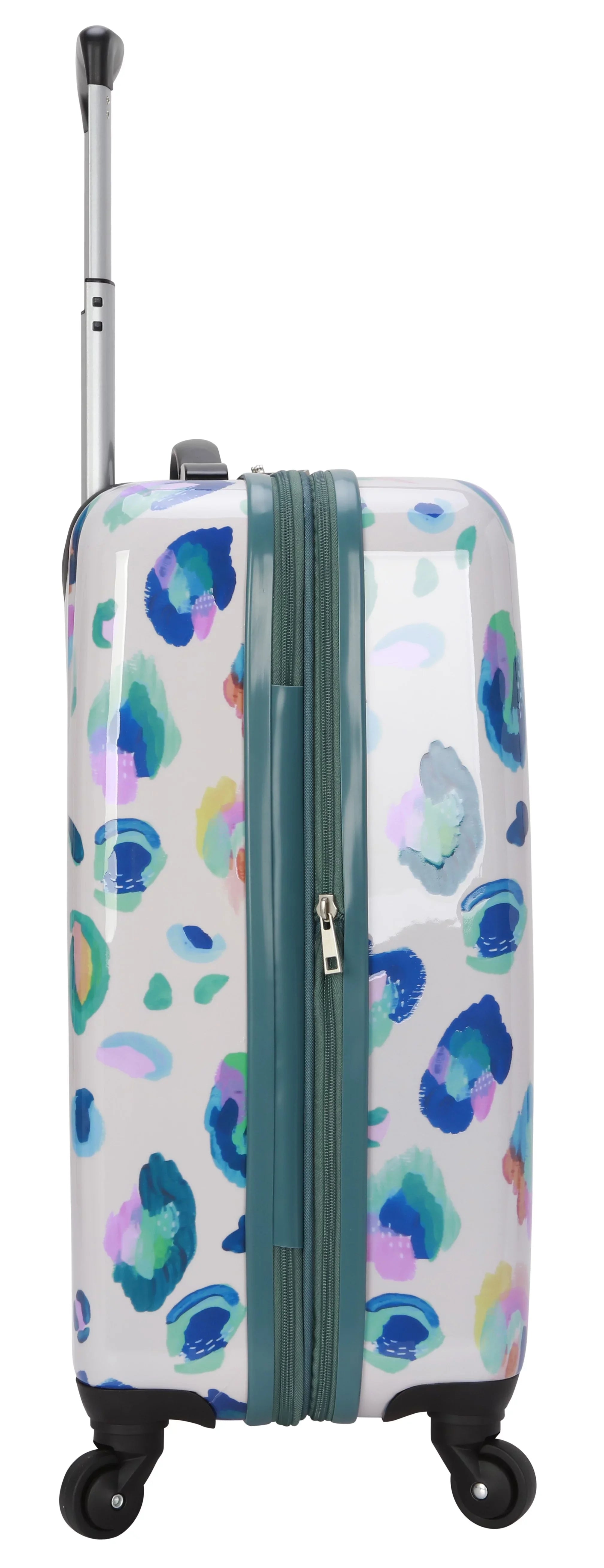 EttaVee Wild Child Leopard 21" Hardside Luggage, Cream Leopard Print