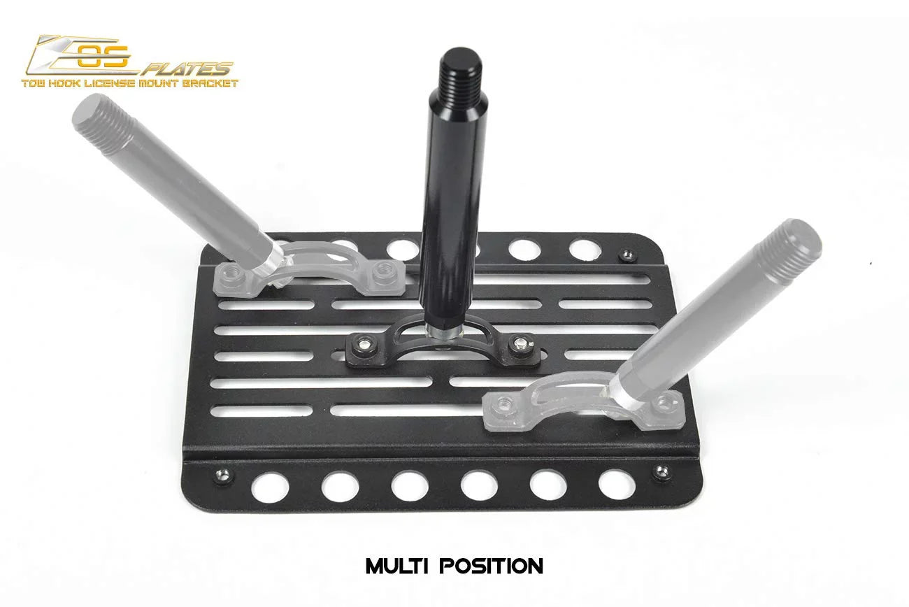 Extreme Online Store Replacement 2006-2008 Mazda Miata NC | EOS Plate Version 1 Mid Sized Front Bumper Tow Hook License Relocator Mount Bracket Tow-226