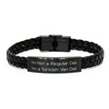 amangny Cool Turkish Van Cat, I'm Not a Regular Dad. I'm a Turkish Van Dad, Useful Holiday Braided Leather Bracelet Cat Lovers