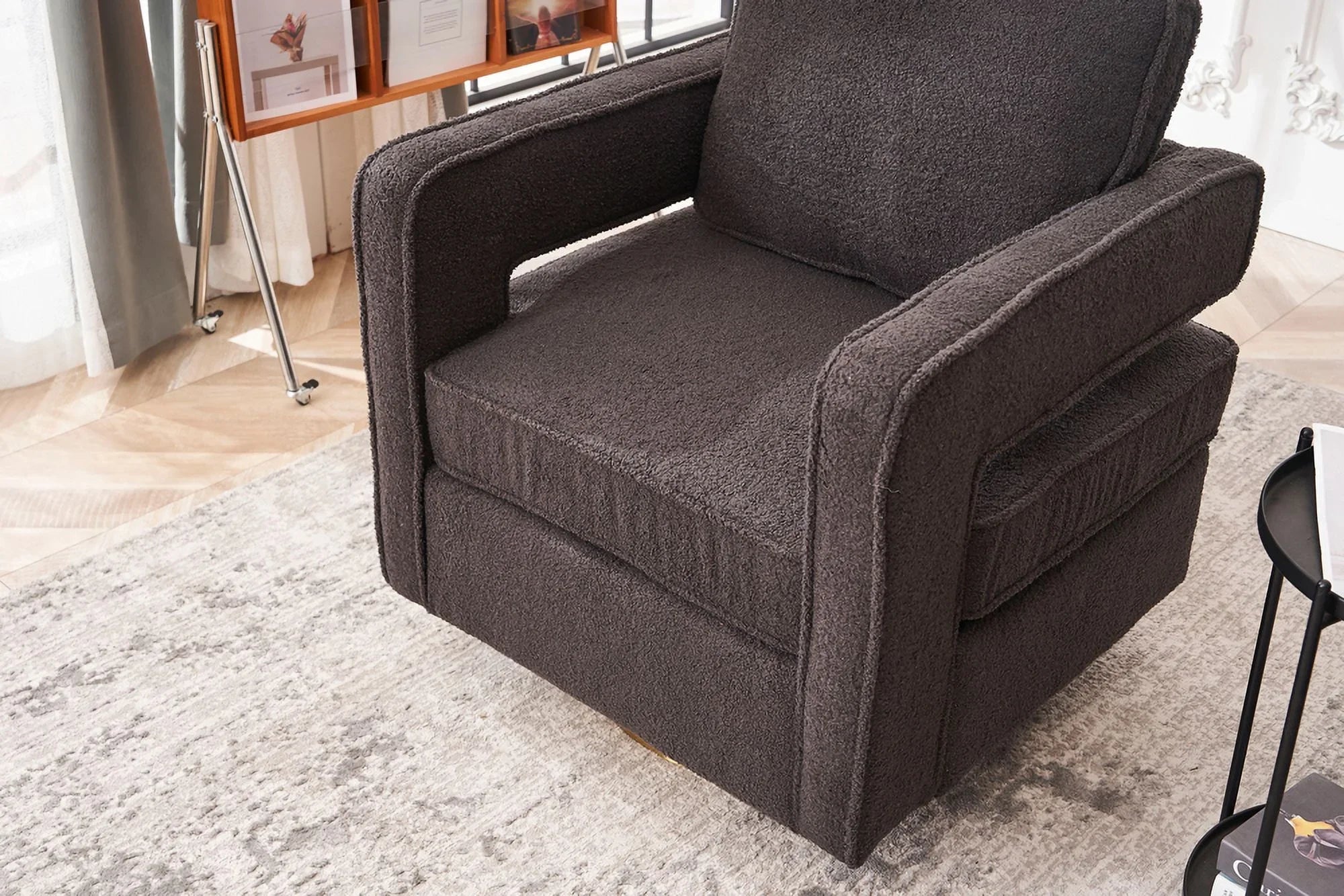 Yone jx je Swivel Barrel Chair Living Room,360 Degree Swivel Club Modern Accent Single Sofa Chair, Small Leisure Arm Chair Nursery, Hotel, Bedroom, Office