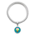 Ice Cono Gelato Outline Sweet Sliver Bracelet Pendant Jewelry Chain Adjustable Bangle