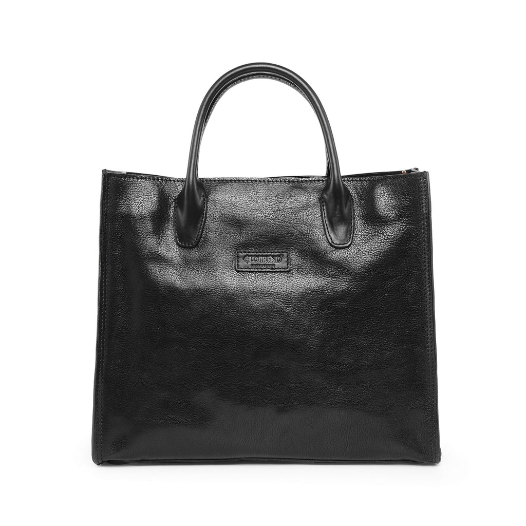 Old Trend Genuine Leather Aspen Leaf Tote Bag Black